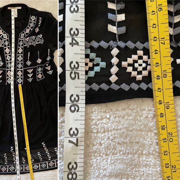 American Rag Cie Womens Dress with Embroidery Details on Bodice and Hemline Sz M - Picture 8 of 17